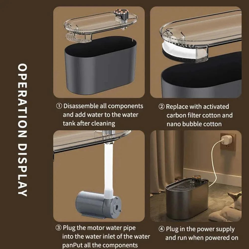 Cat water fountain Automatic LED Pet Water DispenserPetsCat water fountainPaws And PensAn Automatic LED Pet Water Dispenser is a modern water fountain designed to keep your pet hydrated with ease and convenience. Cat water fountain

Automatic Water FloPaws And Pens