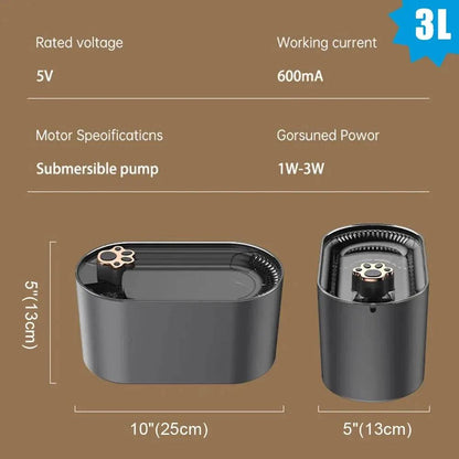 Cat water fountain Automatic LED Pet Water DispenserPetsCat water fountainPaws And PensAn Automatic LED Pet Water Dispenser is a modern water fountain designed to keep your pet hydrated with ease and convenience. Cat water fountain

Automatic Water FloPaws And Pens
