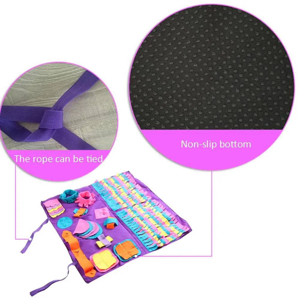 Pet Snuffle MatnullPaws And PensWhy Every Pet Needs a Pet Snuffle Mat
Make your dog's mealtime interesting and exciting with the Dog Snuffle Mat. The mat is specially designed with loads of differePaws And Pens