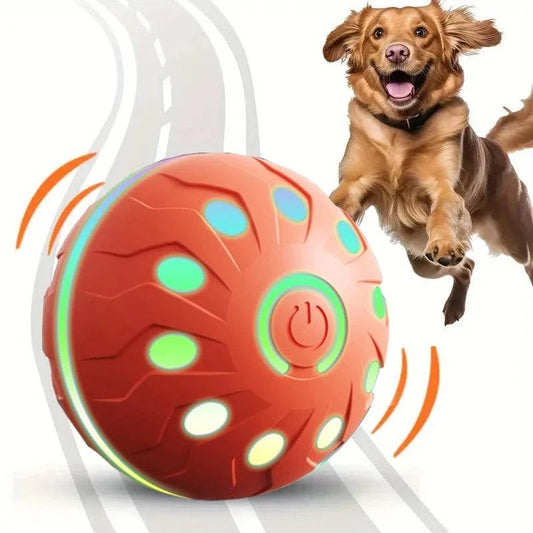 Automatic rolling ball dog and cat chew toy for interactive play